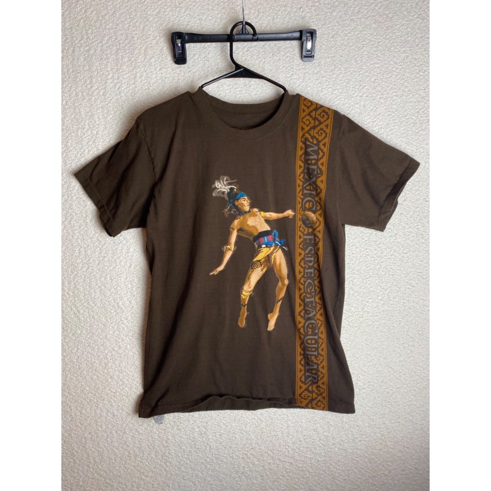Xcaret Mexico T-Shirt Brown Navajo Size Medium